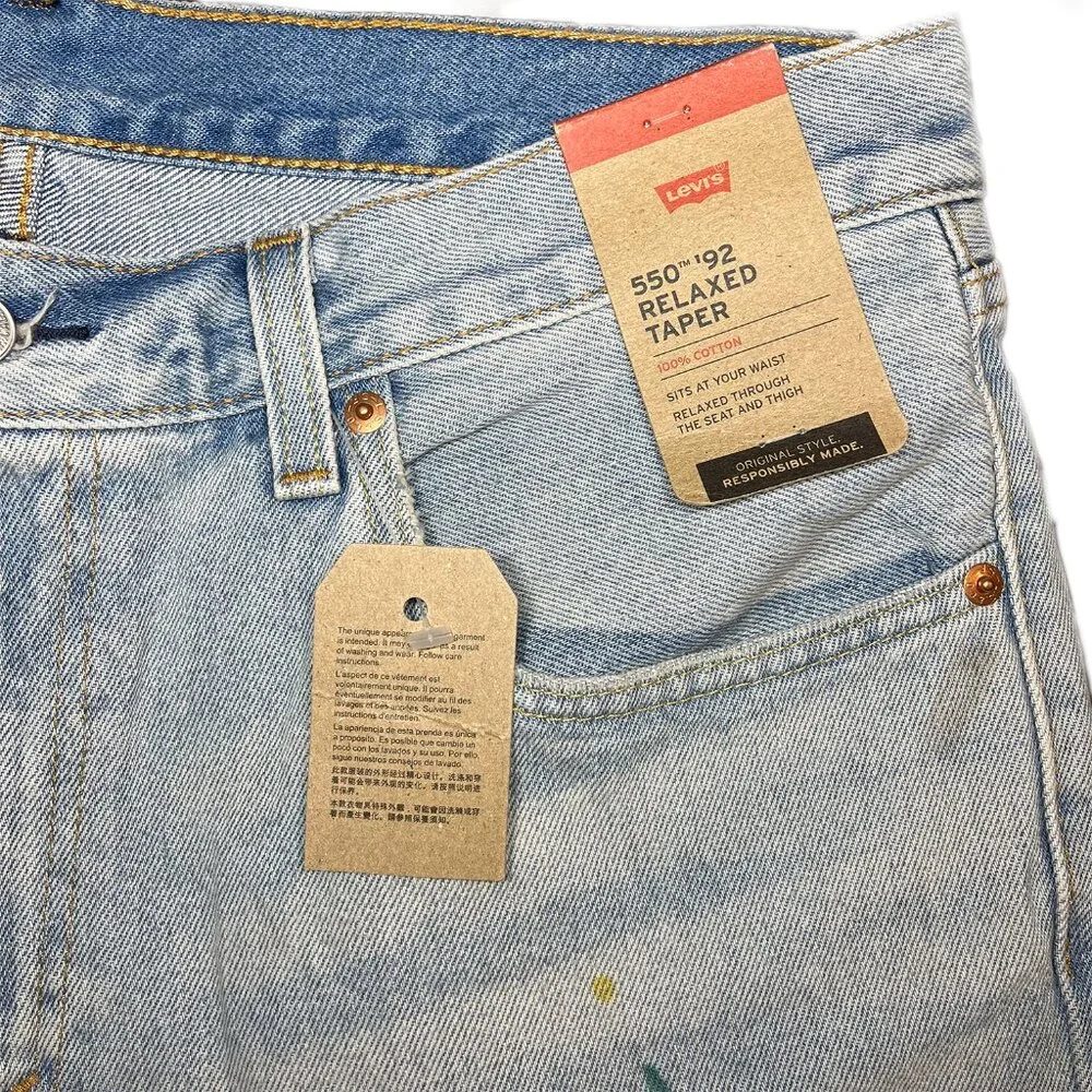 Levi's 550™ '92 Relaxed Taper Fit Men's Jeans - Light Wash 34Wx32L NWT - Picture 10 of 12